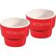 Keramik Eierbecher, 2er Set, rot, 5 cm