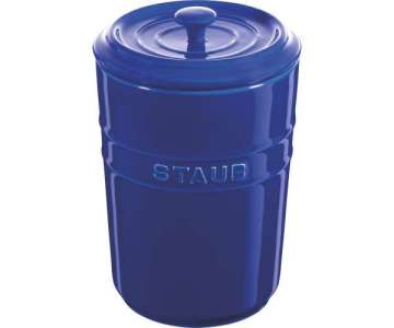 Keramik Aufbewahrungsbehlter m. Deckel, blau, 1.5l / 14 cm