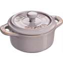 Keramik Mini Cocotte, antik-grau, 10 cm