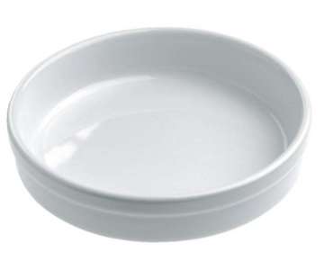 Katalanische Auflaufform, 16cl,  12 cm, H: 3 cm, weiss