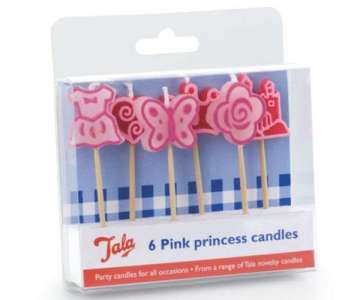 Kerzen 6 Stk. Prinzessin, pink
