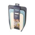 Opal Nest Schneidebretter, 3-tlg, grau/blau, 25.5x34x5.5 cm