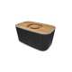 Brotbox Stahl/schwarz, 35.7x17.7x21.4 cm