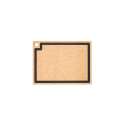 Schneidebrett natur m. Saftrille schwarz, 45x33x1.9 cm