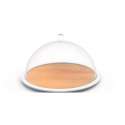 Osmos Kseplatte m. Cloche Buchen Optik/weiss 28x16cm