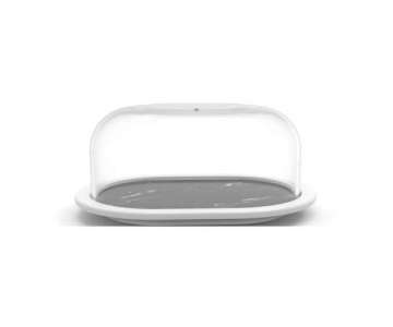 Osmos Butterdose Marmor Optik schwarz/weiss 17x13x8cm