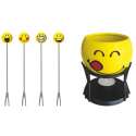 Smiley Porz. Schokoladenfondue Set, 6-tlg.
