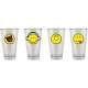 Smiley Glas 4er Set, 30 cl in GK 33x13.5x7.5cm