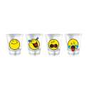 Smiley Glas shots 4er Set, 6 cl in GK 22x7x5.5cm