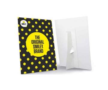 Smiley Karte mit Stnder, schwarz 21x29.7 cm