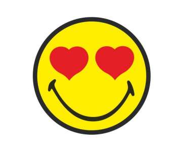 Smiley Sticker, Emoticon love 30 cm