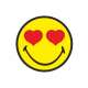 Smiley Sticker, Emoticon love 30 cm