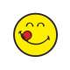 Smiley Sticker, Emoticon yummy 30 cm