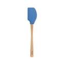 Teigschaber mit Holzgriff - Capriblau