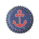 Cupcake Backfrmchen Anker, blau, 75 Stk.