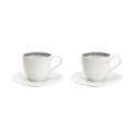 Optical 2er Set Kaffeetasse m. Unterteller 100 ml