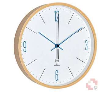 TFA Funk-Wanduhr Buche 25.5cm
