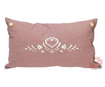 Steinlin Kissen Herz-Ornament Vichy
