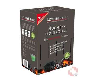 Lotusgrill Holzkohle Buche 1kg