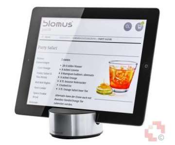 Blomus Tablet Halter Inox/schwarz 8cm