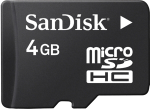 Sandisk microSD (SDHC) Card 4GB zu HTC HD mini