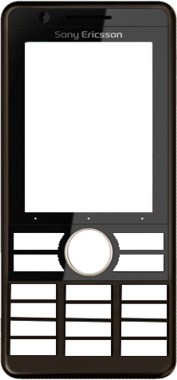 Frontschale und Digitizer dark brown zu Sony Ericsson G900