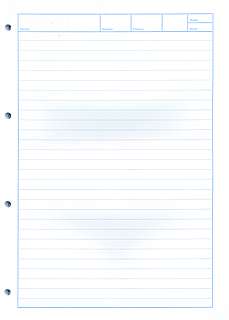 Arbeitsblatt-Block LINEA DIN A4, 50 Blatt, liniert, gelocht