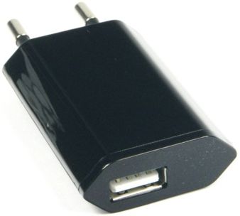 Mini-Netzadapter 230 V zu USB 1A black
