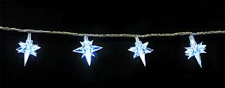 LED-Weihnachts-Lichterkette Star 100 Sterne mit weissen LEDs, 10m lang