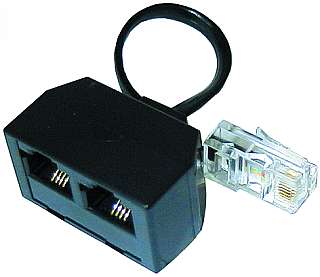 ISDN Y-Adapter 1x RJ45-Stecker / 2x RJ45-Kupplung