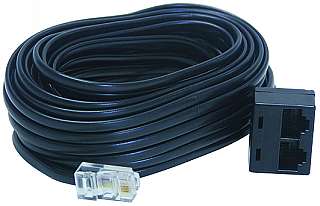 ISDN-Verl�ngerung und 2-fach Verteiler RJ45, 4-polig, 10m lang
