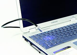 Notebook-Leseleuchte NL-50 mit 1x LED USB-Anschluss, 40cm Schwanenhals