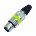 XLR-Kupplung kurz,gelb,3-polig,Metall /10