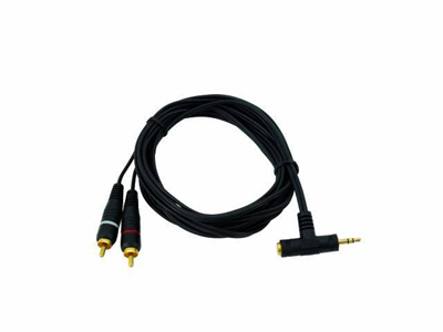 Kabel 3,5mm T-Klinke ster./2x Cinch 6m