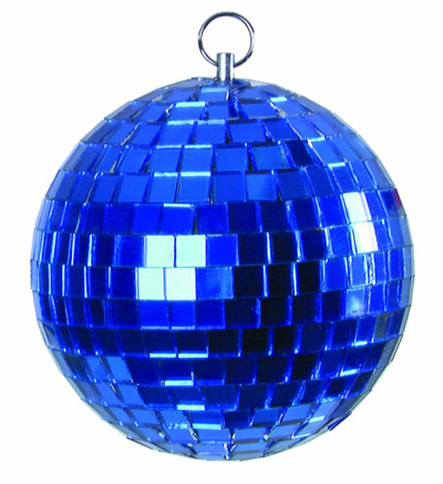 Spiegelkugel BLAU 10cm im Farbkarton