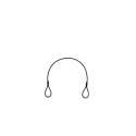Stahlseil 400x3mm,schwarz ohne Verbinder