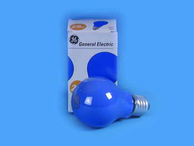 GE A19 230V/25W E-27 blau matt