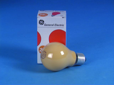 GE A19 230V/25W E-27 orange matt