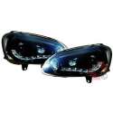 Designscheinwerfer set Golf 5, 03->> Klarglas/schwarz