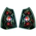 Designr�cklampen Set 307, 01-07 Klarglas/schwarz