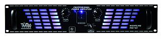 PA-Verst�rker McTaatoo NightLine Pro 400bl 2x 200W, 19/2HE, schwarz mit LED Backlight, Front-AUX