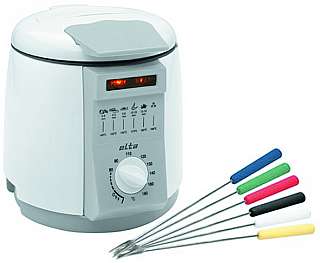 Mini-Fritteuse mit Fondue-Set 2in1 840W, 1,8l Inhalt, Thermostatregler