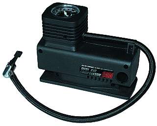 Mini-Kompressor MK-12, 12V, 18bar, Manometer, Anschl.: Zigarettenanz�nder, inkl. Luftschlauch un