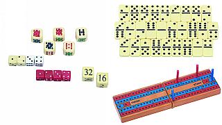 Brett-Spielset 7in1 aus Glas, 2x Glasbretter 30x30cm