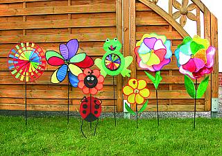 Windspiel Marienk�fer, dm. 27cm, 110cm hoch, lichtechtem Polyester