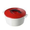 Kasserolle rund, 22 cm, 2.4l, rot, Induktion GK