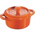 Keramik Mini Cocotte rund, orange 0.2l / 10 cm
