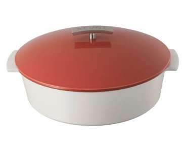 Kasserolle tief, 28 cm, 3.6l, rot, Ind. (NEU)