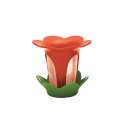 Teefilter mit Unterteller Blumen coral/grn 10x9 cm