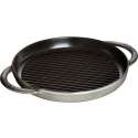 Pure Grillpfanne rund, grau, 22 cm